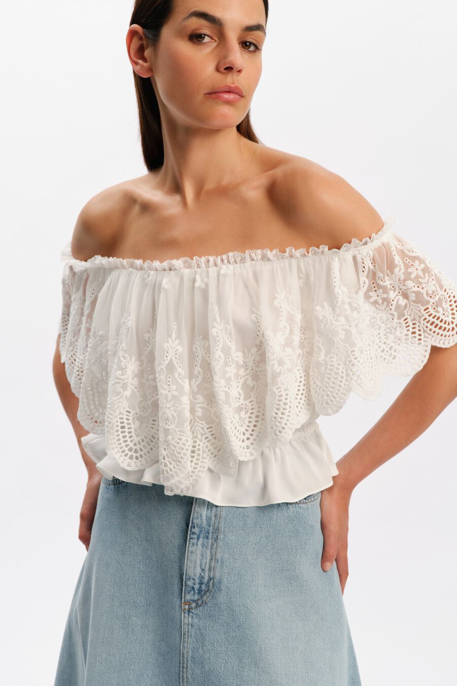 Ivanka Lace Detail Top