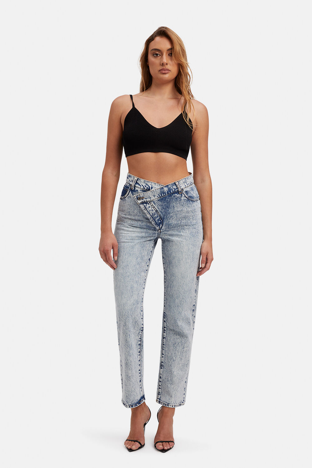 REMI CROSSOVER JEAN in colour MELLOW GREEN