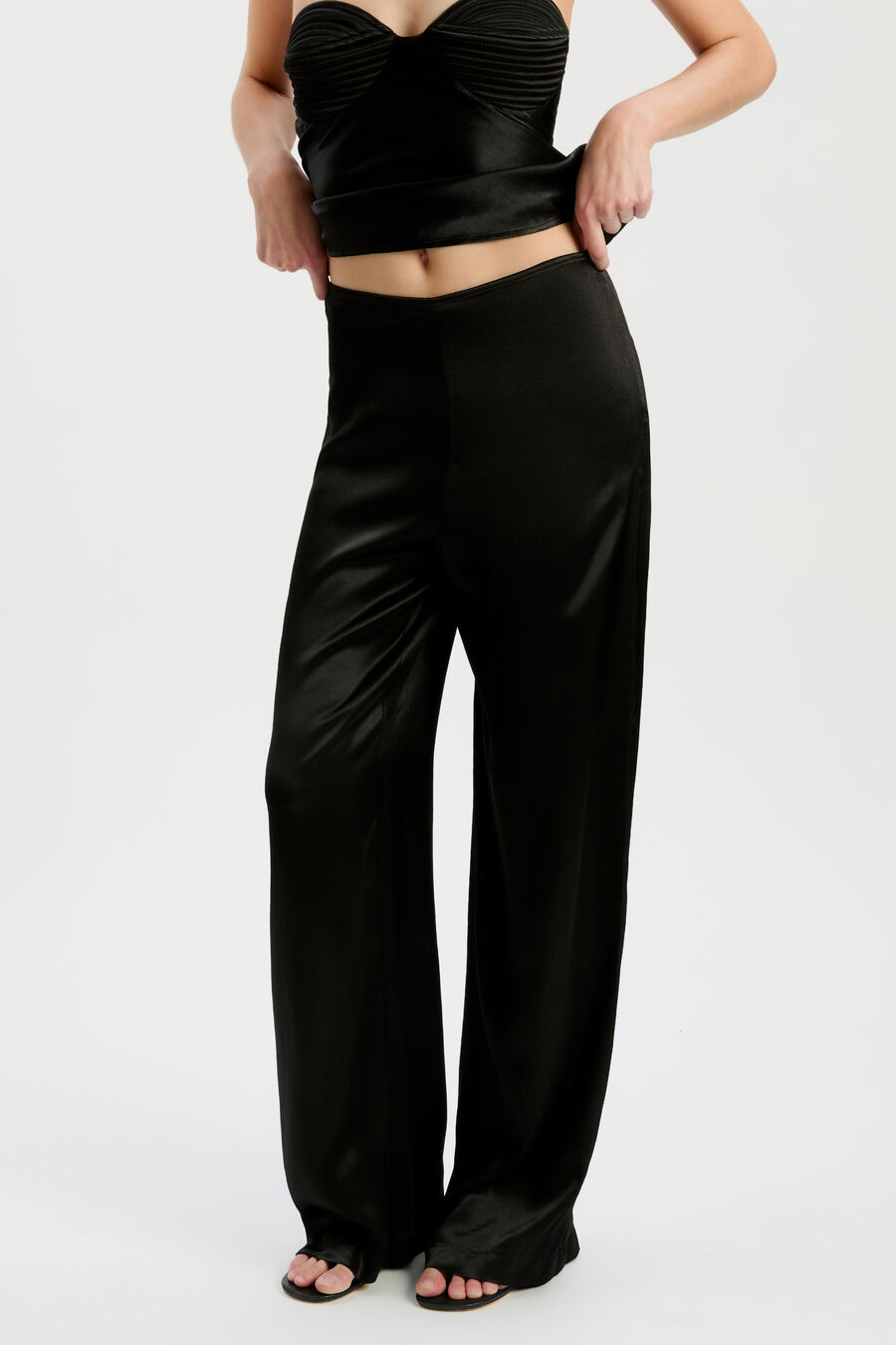 Devin Mid Rise Satin Pant
