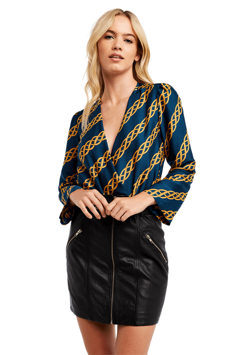 CHAIN BODYSUIT in colour PONDEROSA PINE