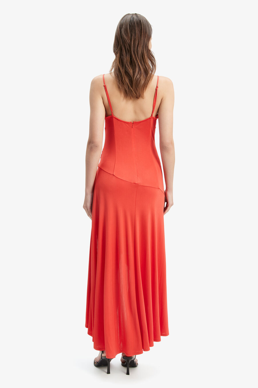 SORELLA JERSEY MIDI DRESS in colour FIRE RED