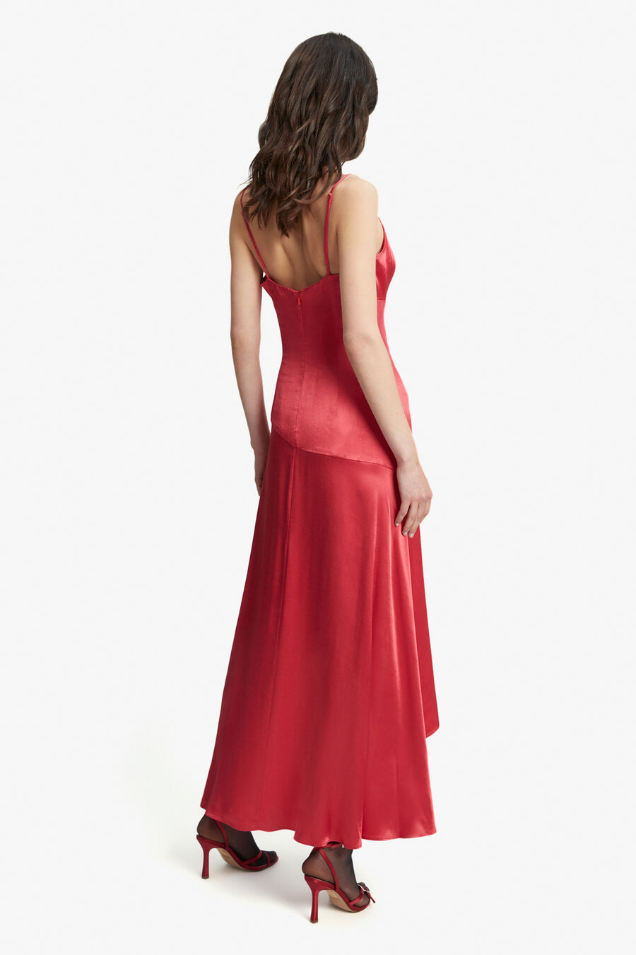 SORELLA MIDI DRESS in colour WINE