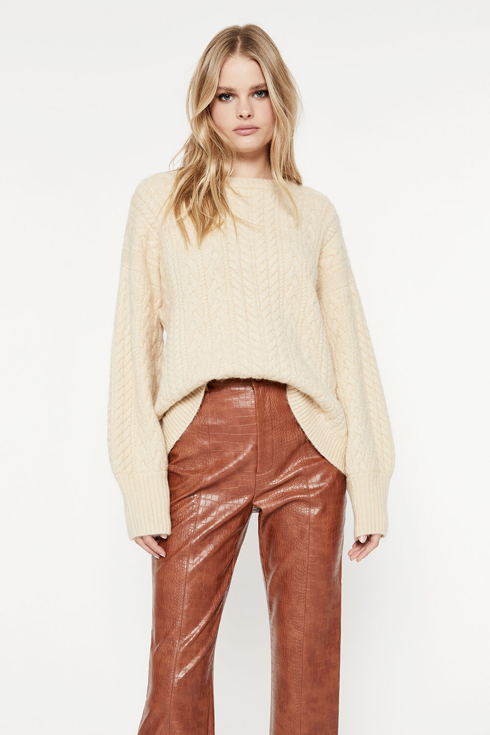 EVA CABLE KNIT in colour MOONLIGHT