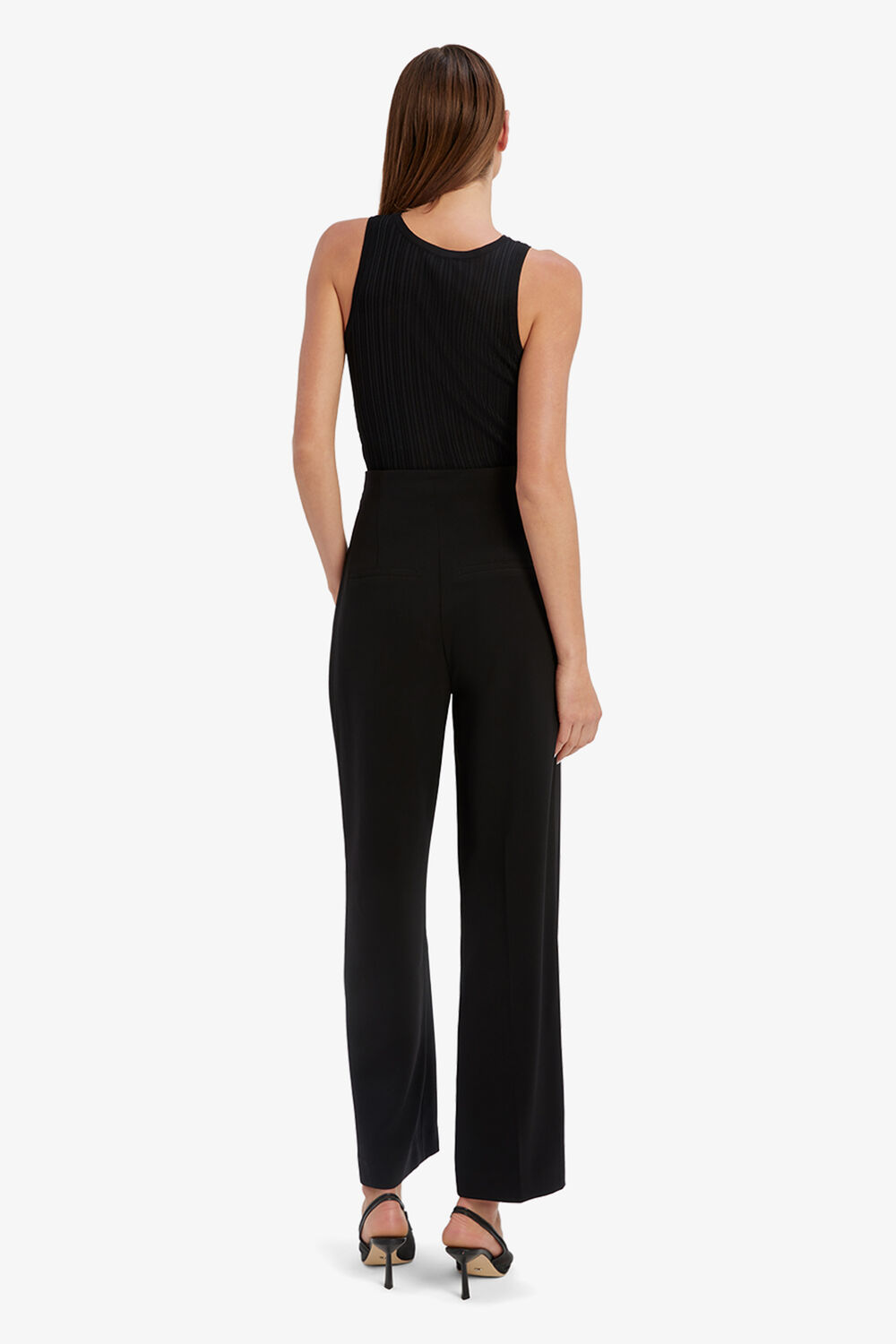ANNA HIGH WAIST PANT in colour CAVIAR