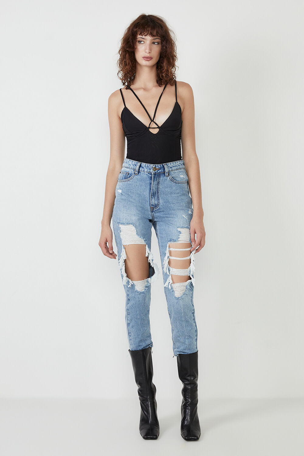 Sofia Mesh Bodysuit in Black | Bardot