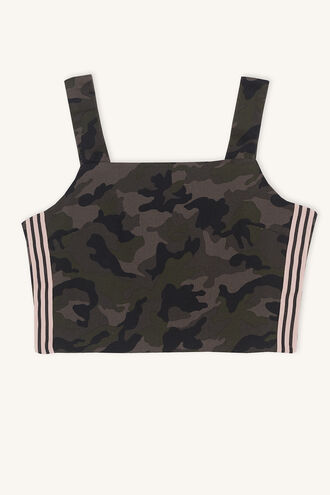 CAMO CROPPED TOP in colour BURNT OLIVE