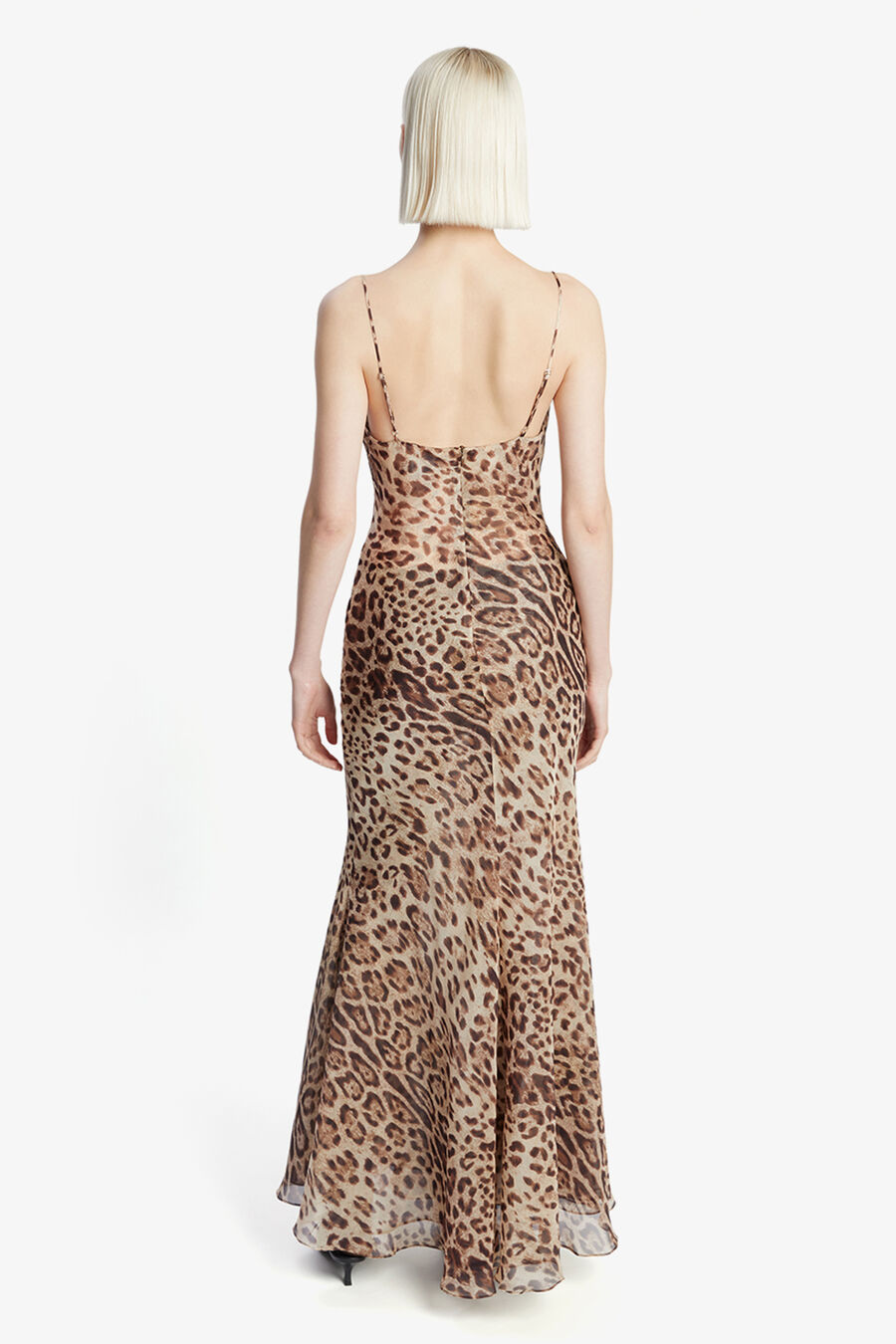 MONROE COWL NECK MAXI DRESS in colour Brown Leopard
