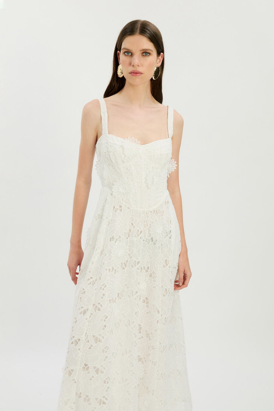 Adaline Broderie Midi Dress