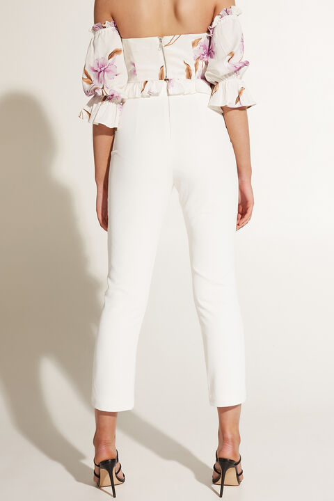 ZALIA SLIM PANT in colour CLOUD DANCER