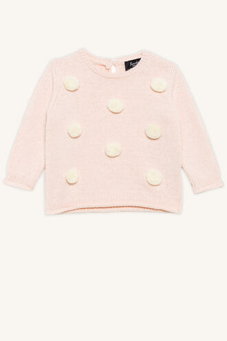 POM POM SWEATER in colour ROSEWATER