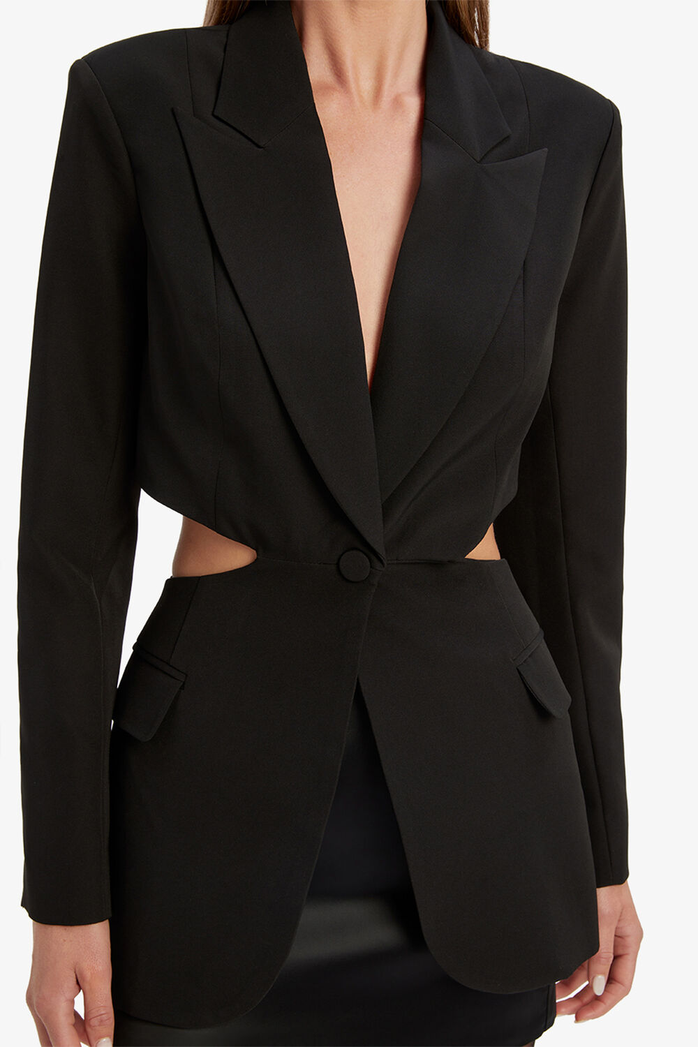 CASSIAN CUT OUT BLAZER in colour CAVIAR