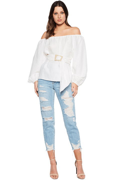 RACHEL BUCKLE TOP