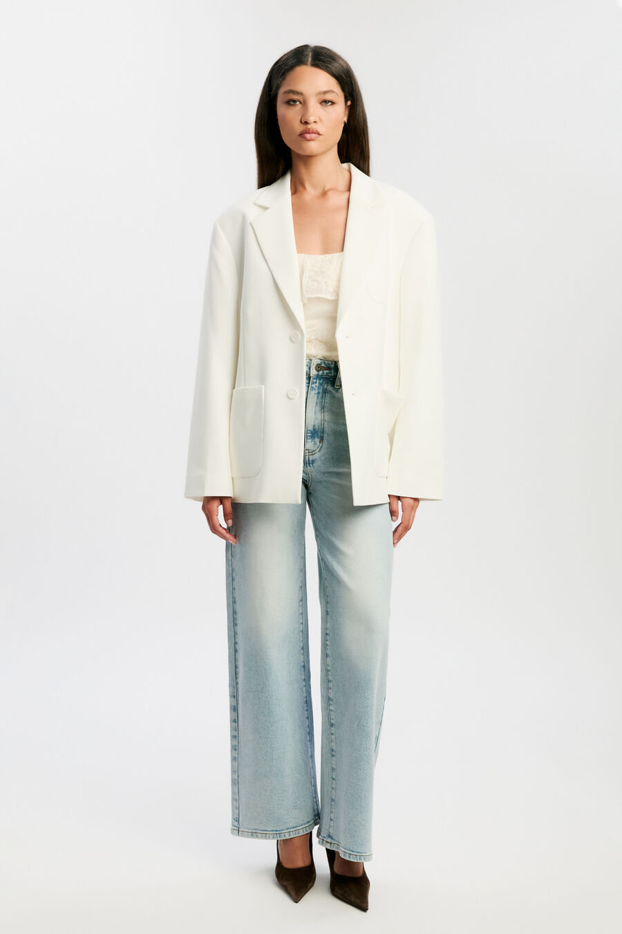 HALIA OVERSIZED BLAZER in colour ORCHIDWHT