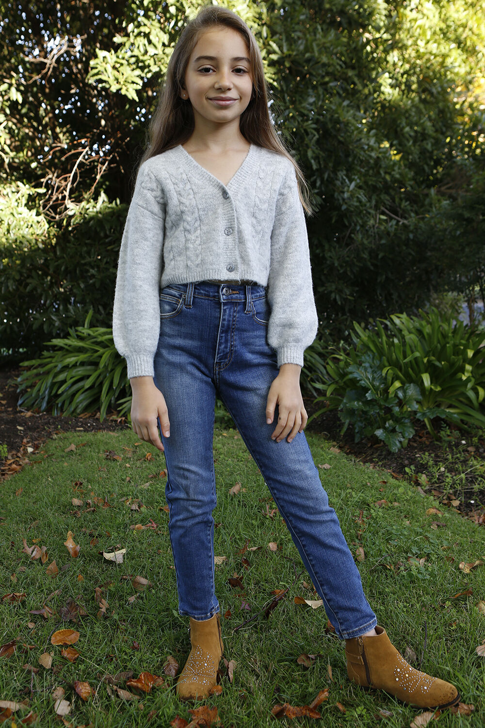 Tween Girl Khloe Clean Hi Crop Jean | Tween Girls 7-16 Denim | Bardot