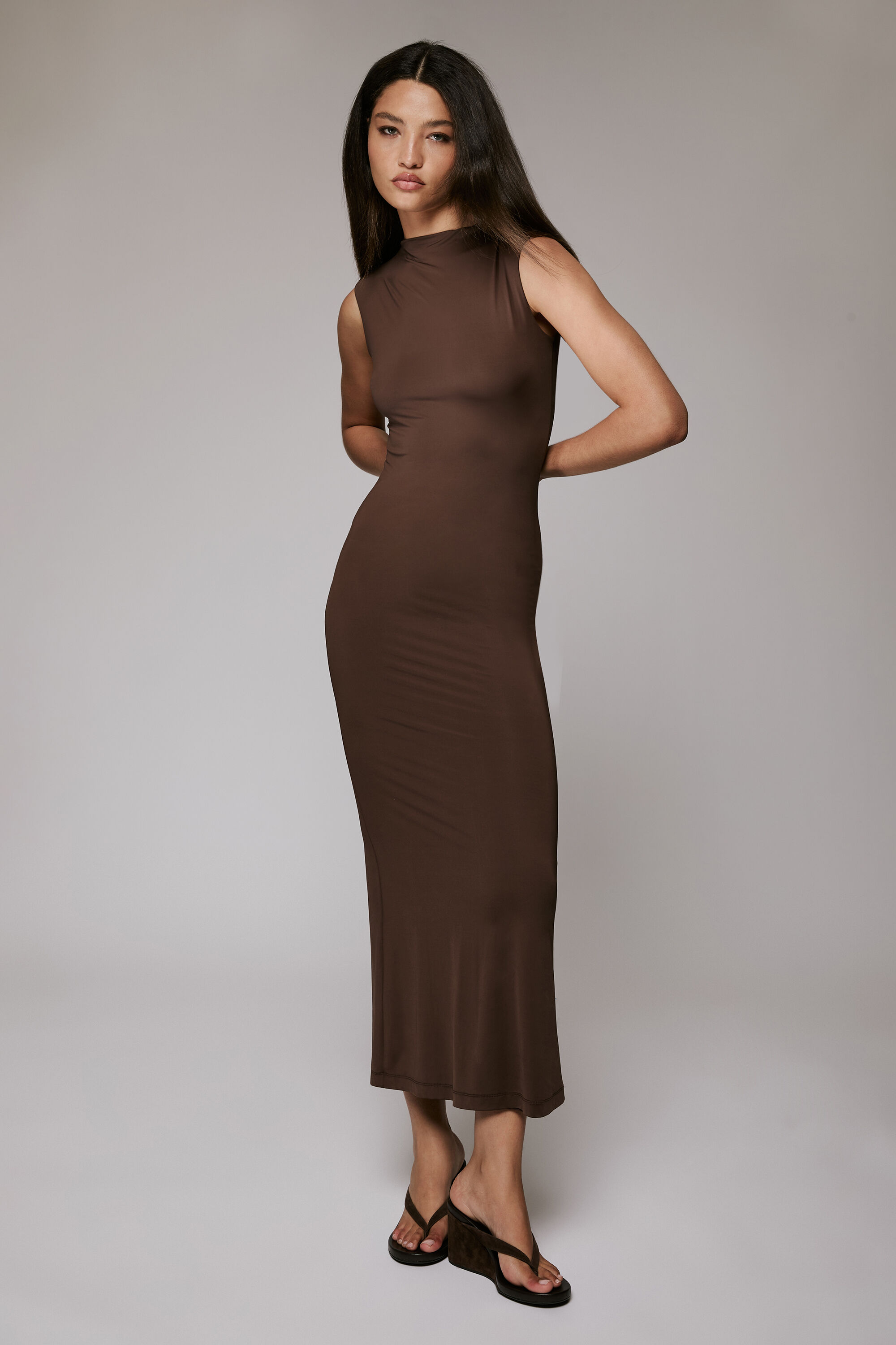 sachin and babi light blue dress Malina ZORA BARREL LONG SLEEVE MINI DRESS - Cocktail dress / Party dress -  chocolate/brown