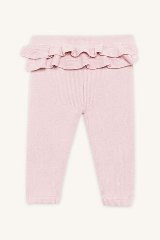 RUFFLE KNIT PANT in colour PEARL BLUSH