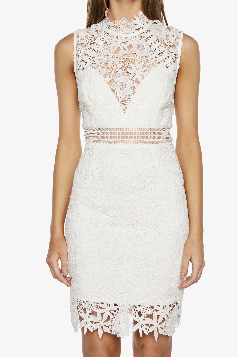 Paris lace dress bardot clearance