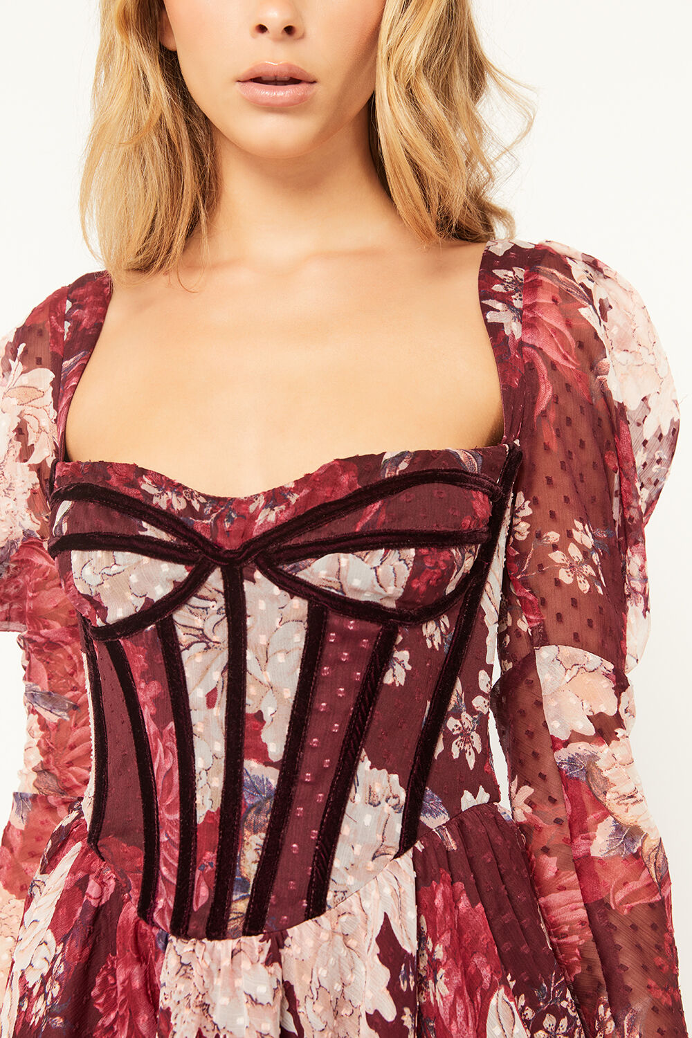 EVERMORE CORSET MINI DRESS in colour DARK GREEN