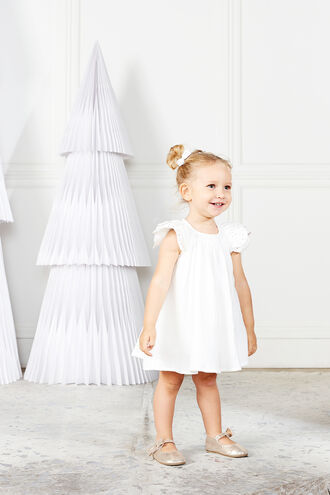 MAYRA SMOCK DRESS in colour CLOUD DANCER