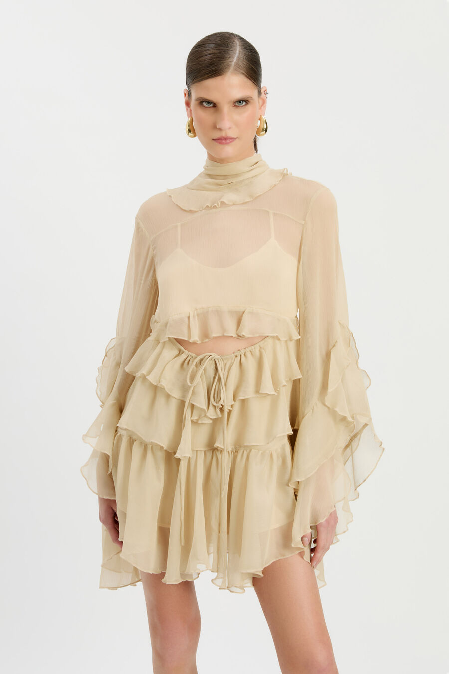 Anyssa Ruffle Mini Dress