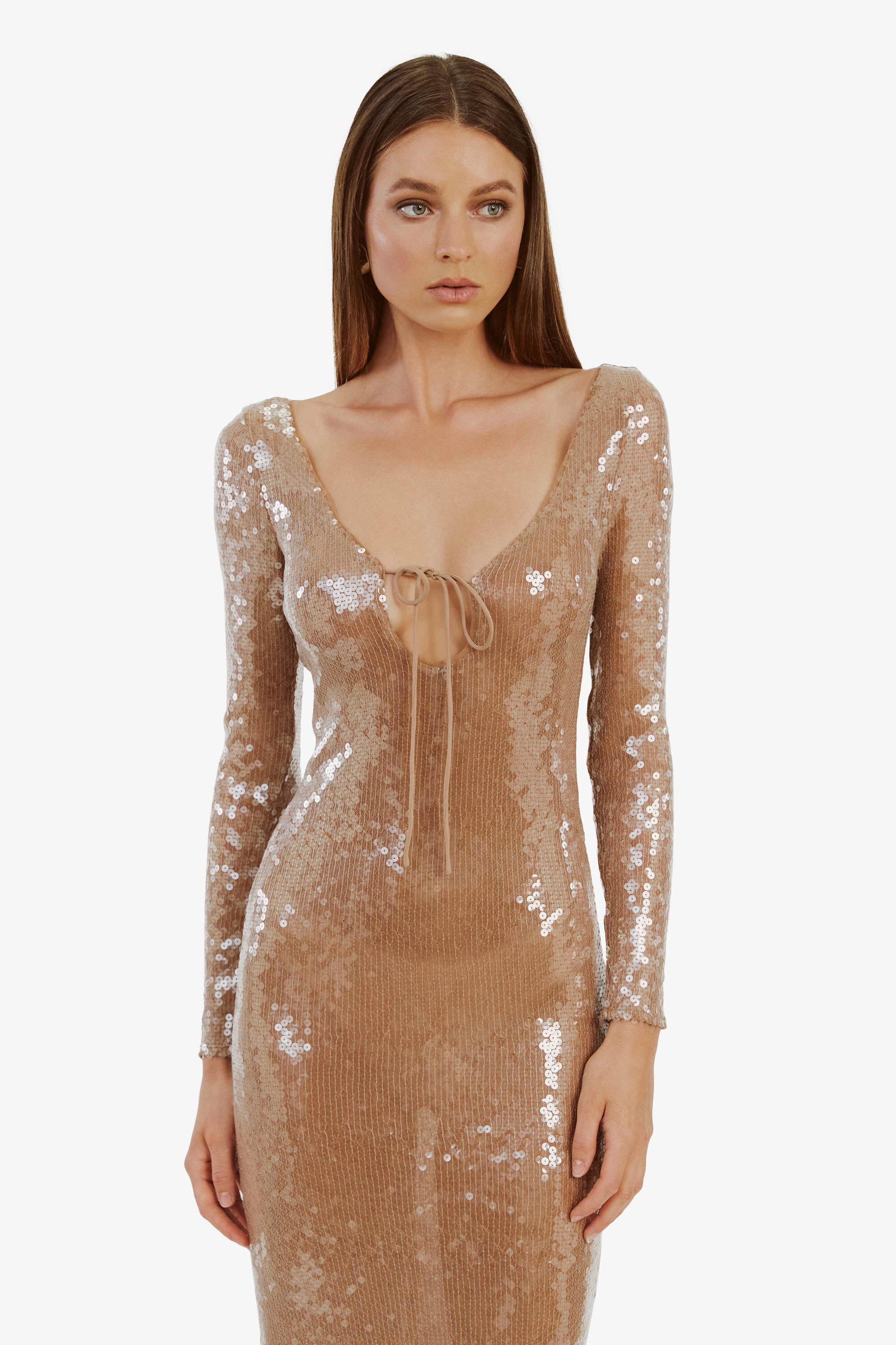 bardot verona sequin dress nude Buy Bardot Verona Sequin Mini Dress - Chocolate At 58% Off