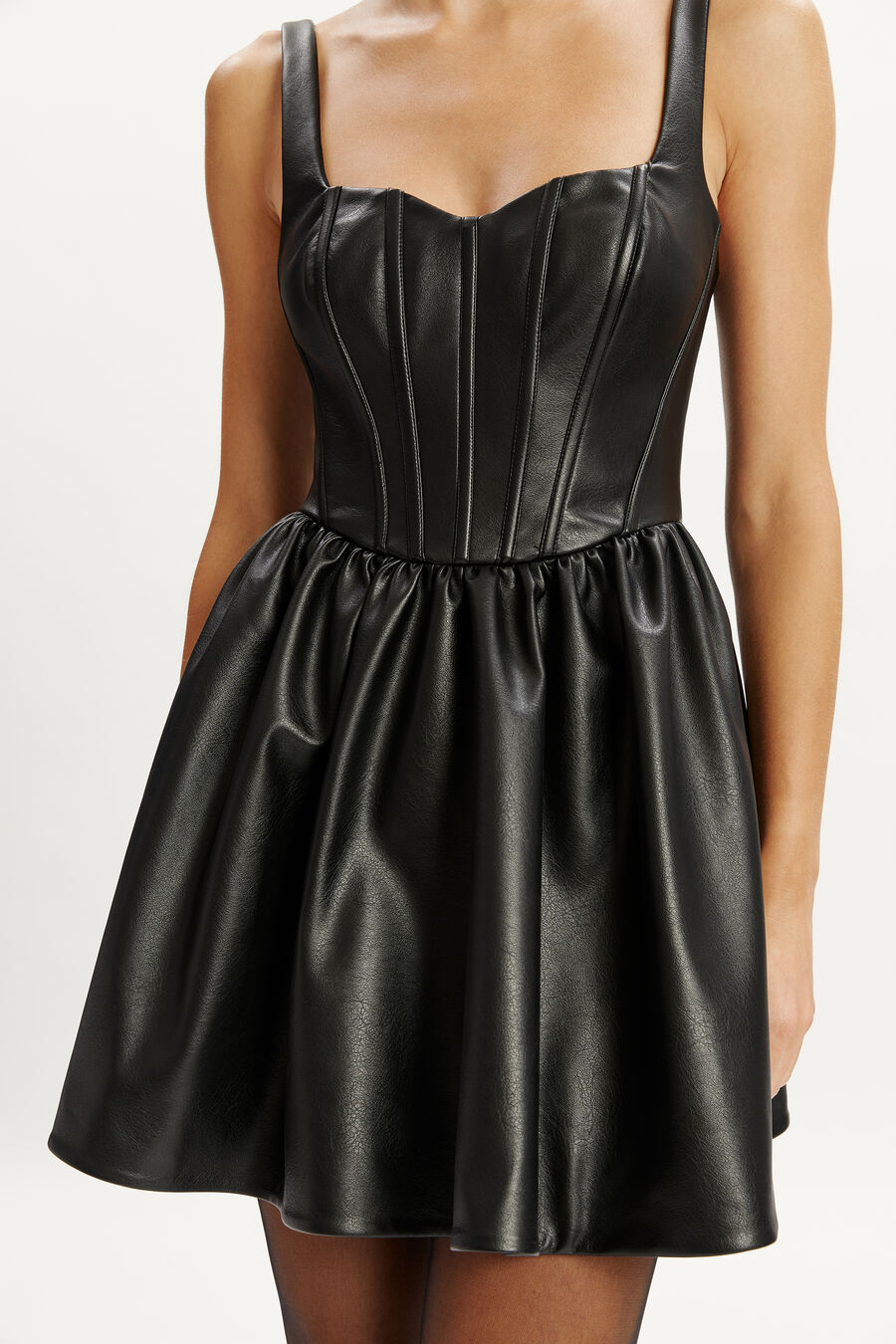 Savoy Vegan Leather Mini Dress