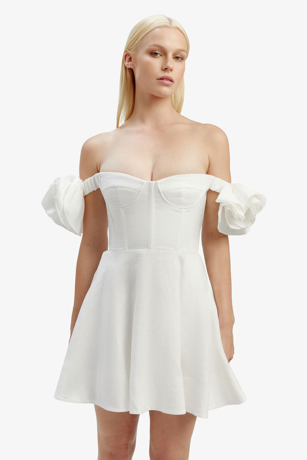 SIGMA MINI DRESS in colour BRIGHT WHITE