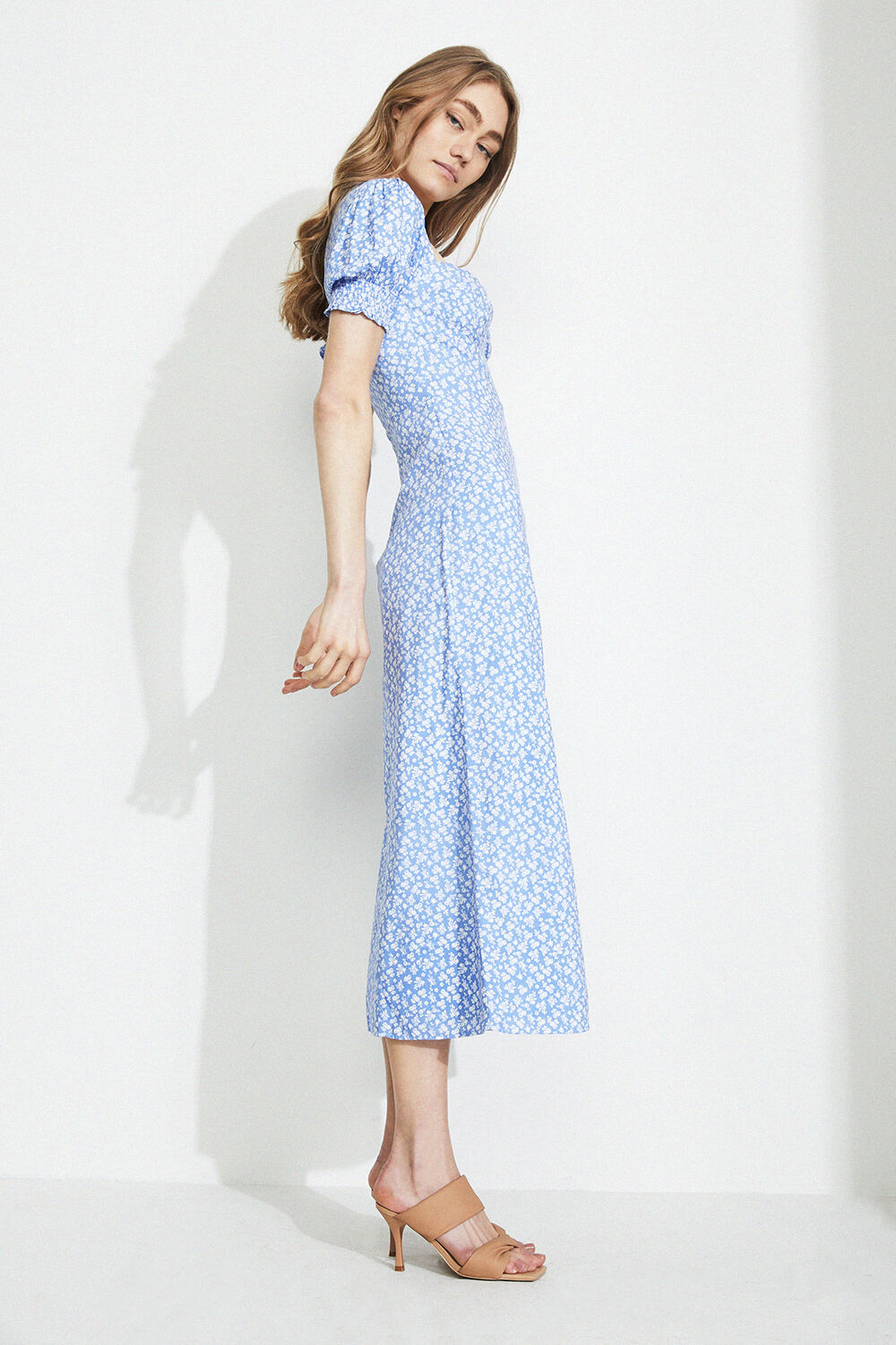Floral day dress clearance
