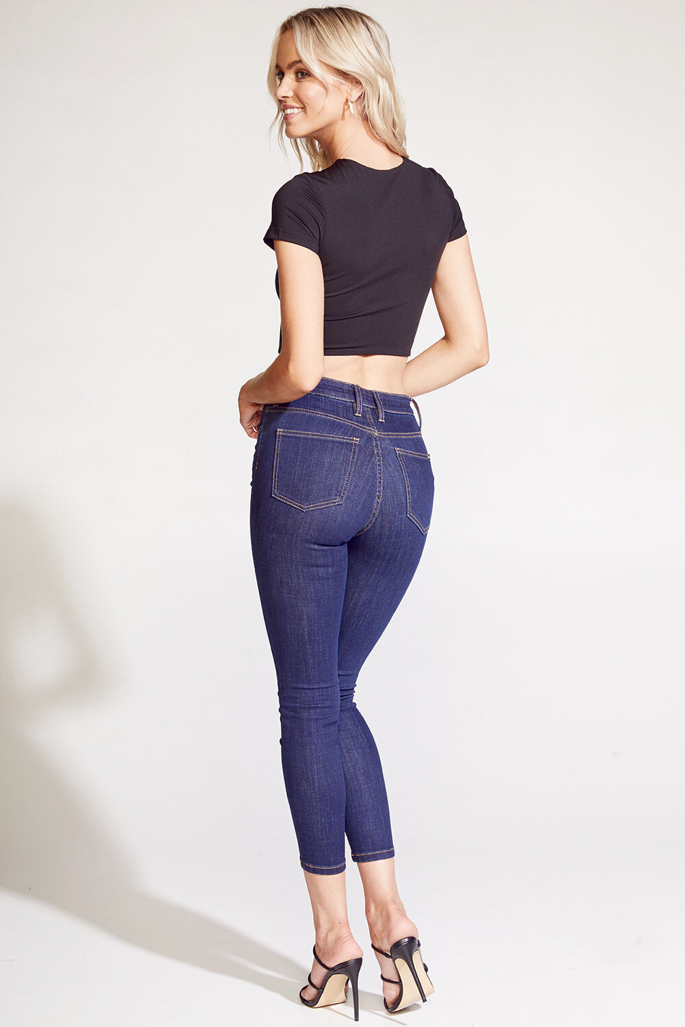 BRIE CROP TOP in colour CAVIAR