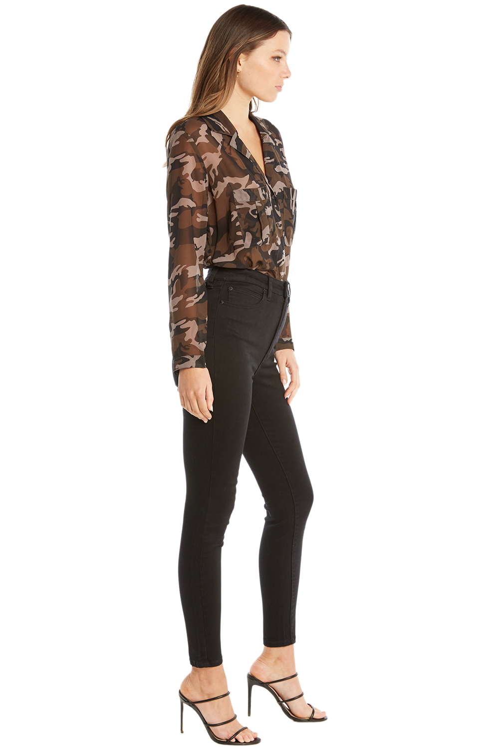 MILITARY BLOUSE in colour BURNT OLIVE