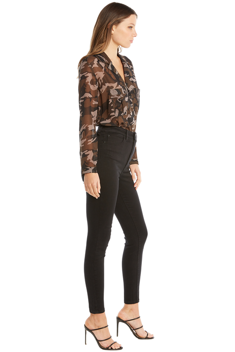 MILITARY BLOUSE in colour BURNT OLIVE