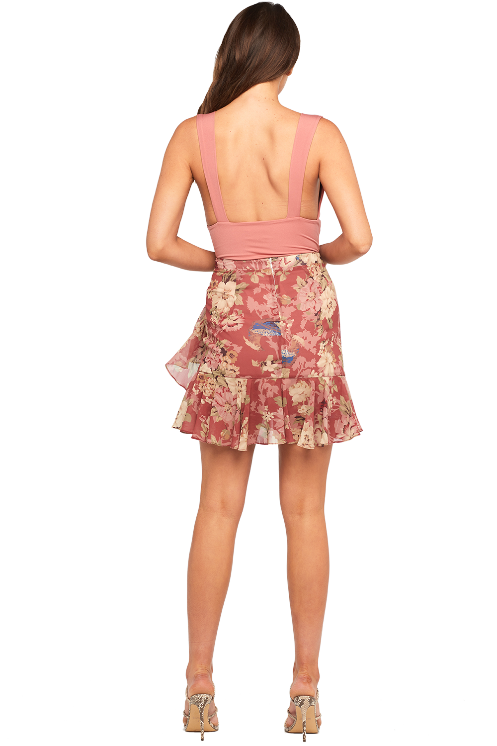 ALI BODYSUIT in colour BRANDIED APRICOT