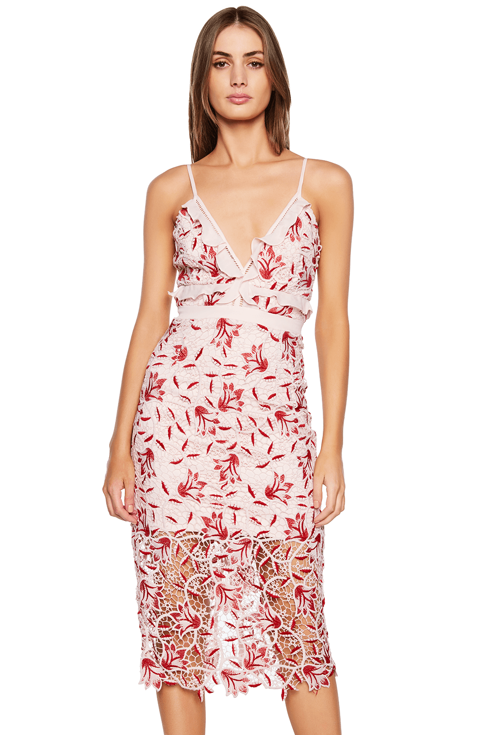 Coco Lace Dress in Lotus | Bardot