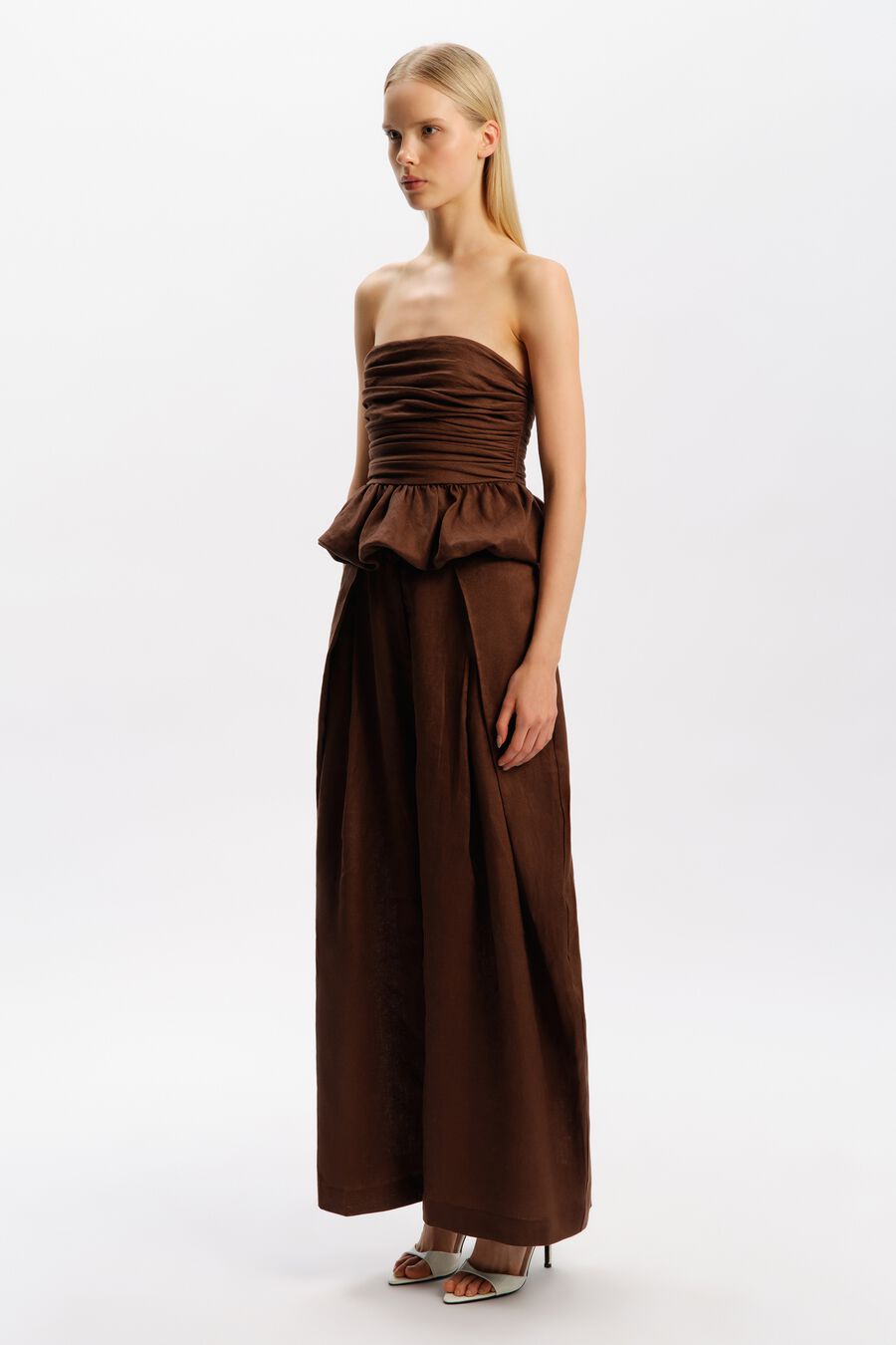 Alessio Strapless Linen Top