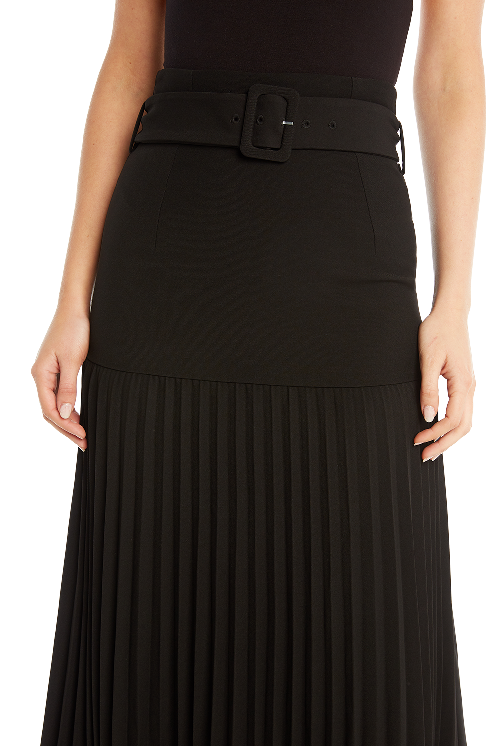 Buckle Pleated Skirt Ladies Clothing & Skirts Bardot
