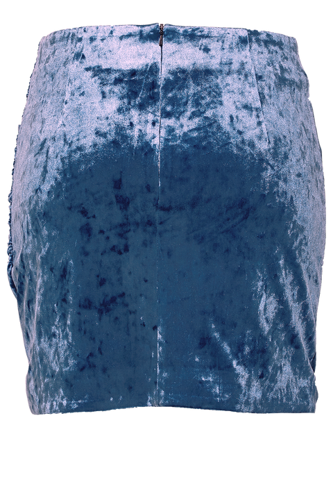 VELVET WRAP SKIRT in colour BAYBERRY
