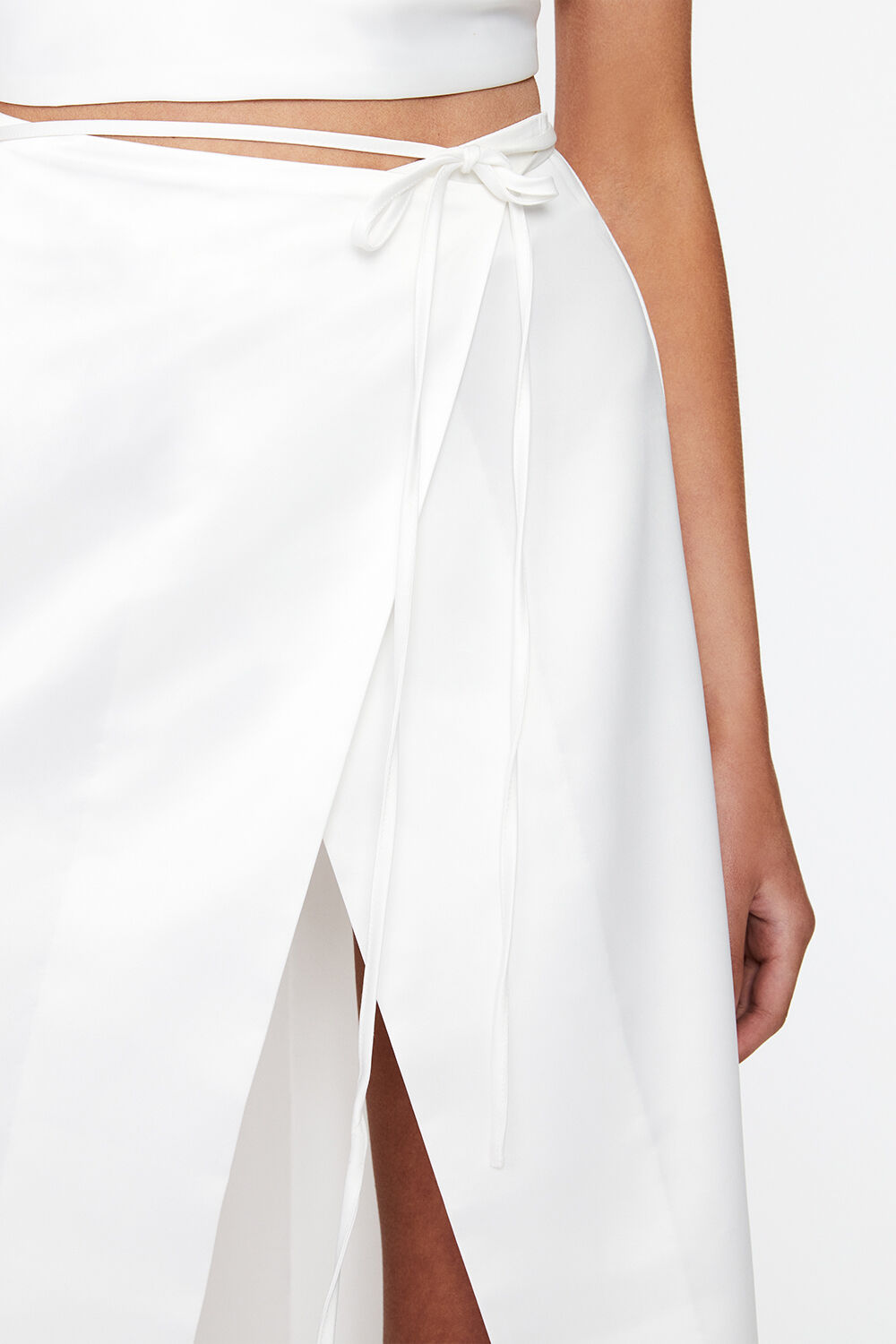 MONTANA MIDI WRAP SKIRT in colour BRIGHT WHITE