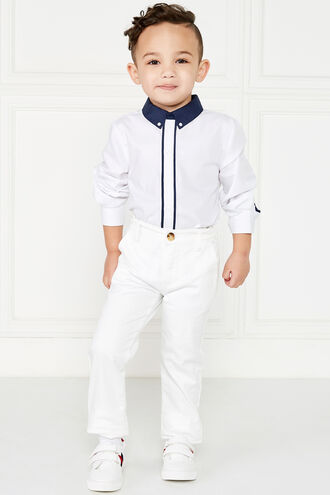 CONTRAST SHIRT in colour BRIGHT WHITE