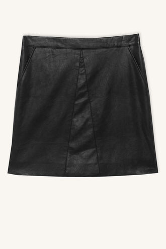 ALEXIS PU SKIRT in colour CAVIAR