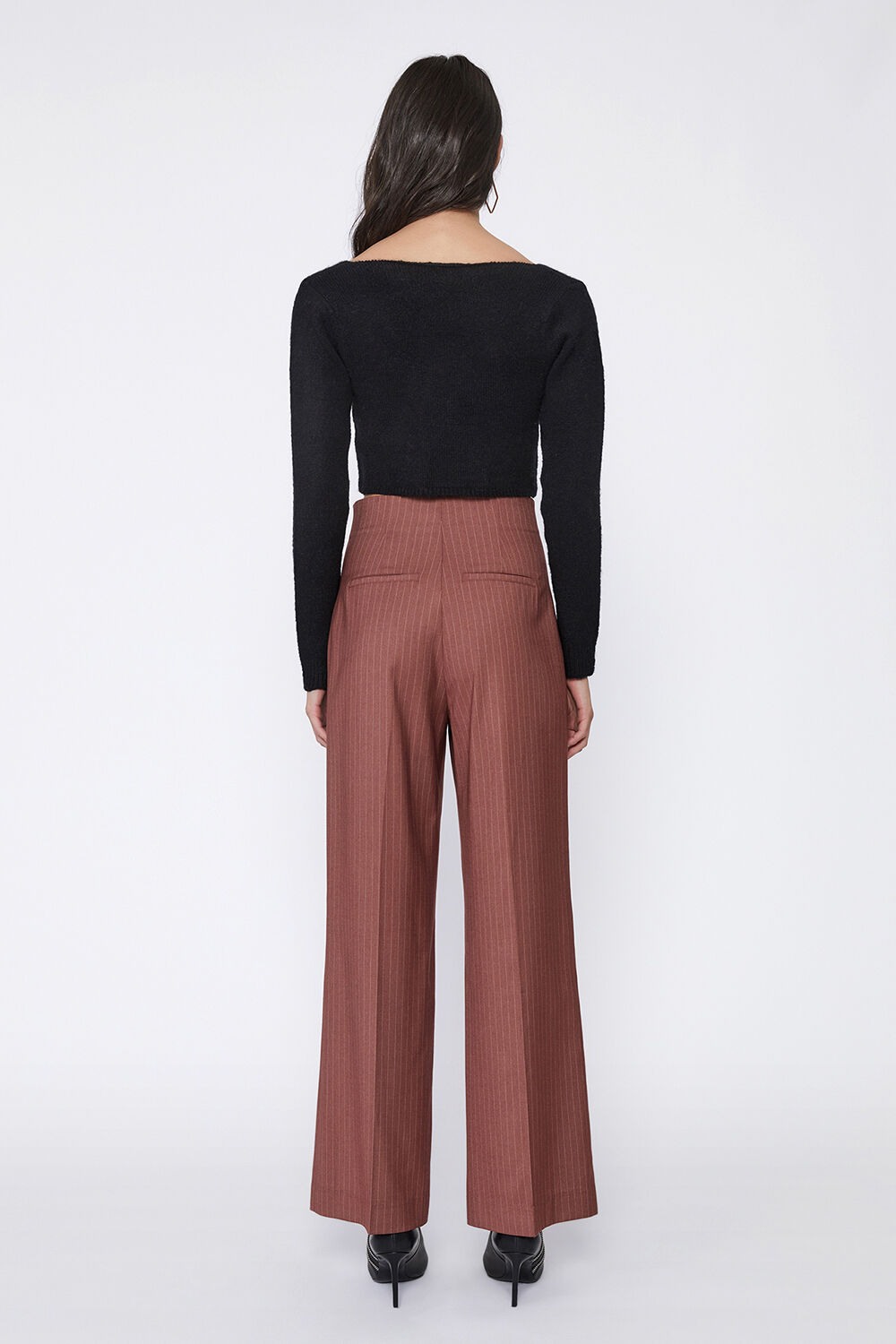 Nasty Gal Womens Pinstripe Smart High Waisted Pants  ShopStyle