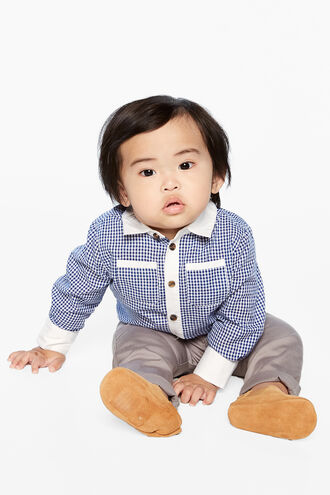 MICAH GINGHAM SHIRT in colour BLUE YONDER