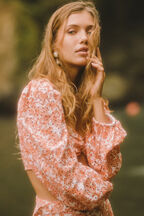 PAISLEY TOP in colour AMBER BROWN