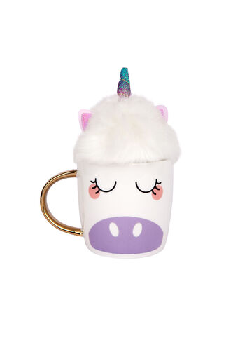 FLUFFY MUGSET - UNICORN in colour BRIGHT WHITE