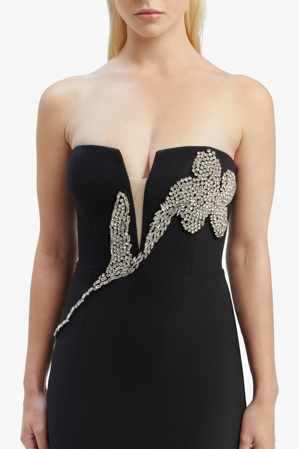 AMBIANCE MIDI DRESS in colour CAVIAR