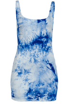 TIE DYE DRESS in colour TURKISH SEA