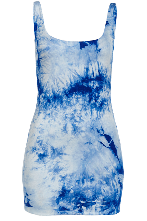 TIE DYE DRESS in colour TURKISH SEA