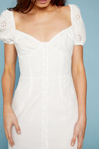 CHRISTIE MINI DRESS in colour CLOUD DANCER