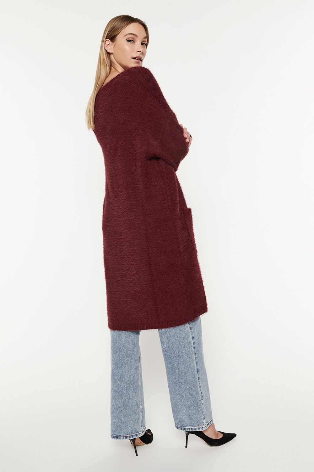 WREN CARDIGAN in colour CORDOVAN