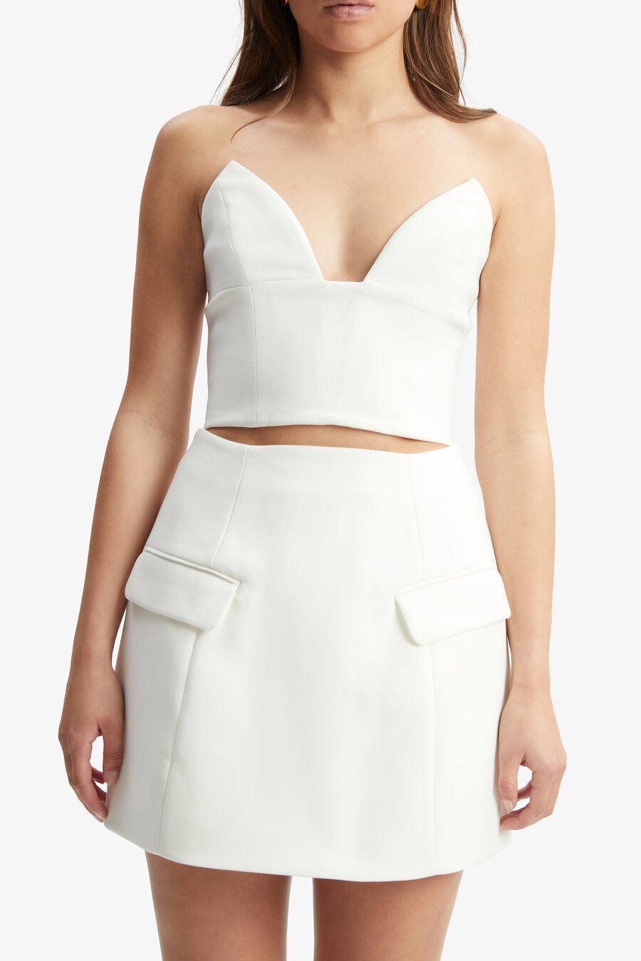 Delphi Strapless Crop Top