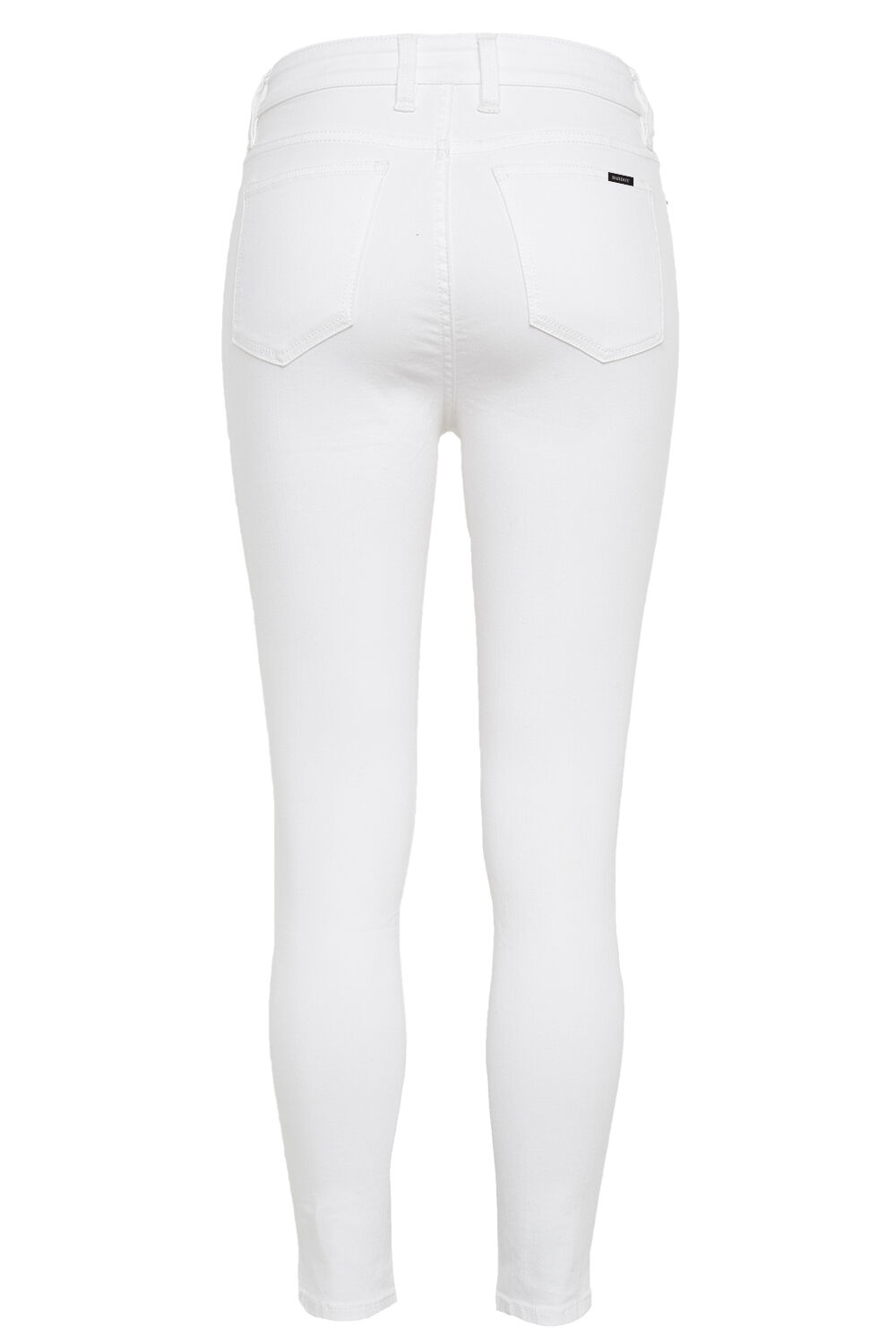 KHLOE HI CROP RIP JEAN in colour SNOW WHITE